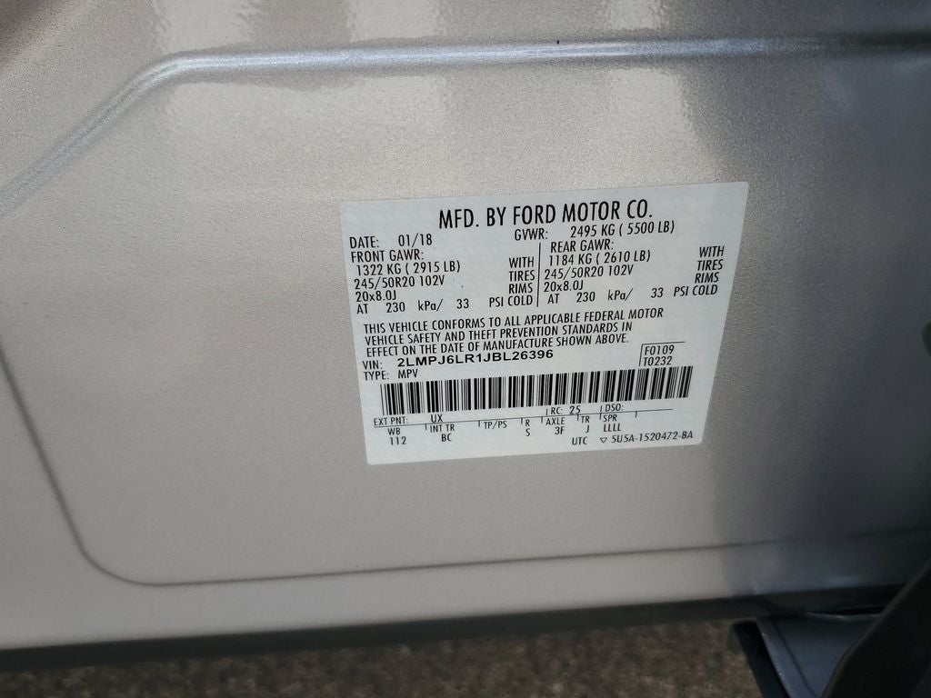 2018 Lincoln MKX Reserve