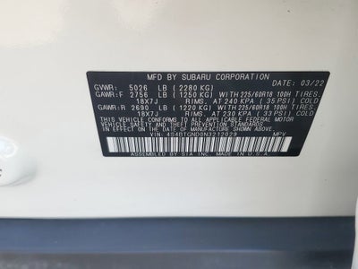 2022 Subaru Outback Limited XT