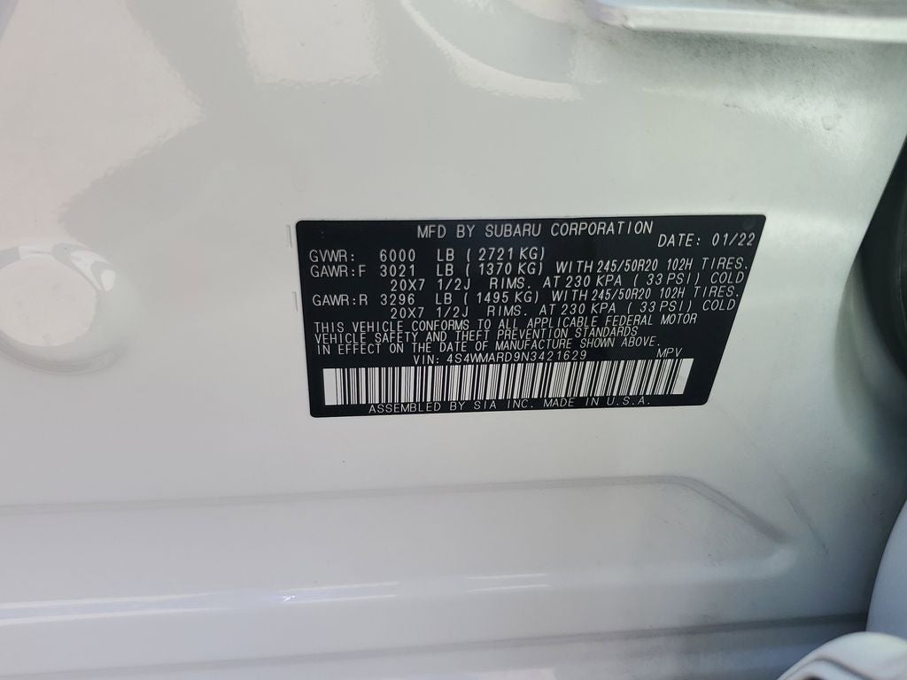 2022 Subaru Ascent Touring