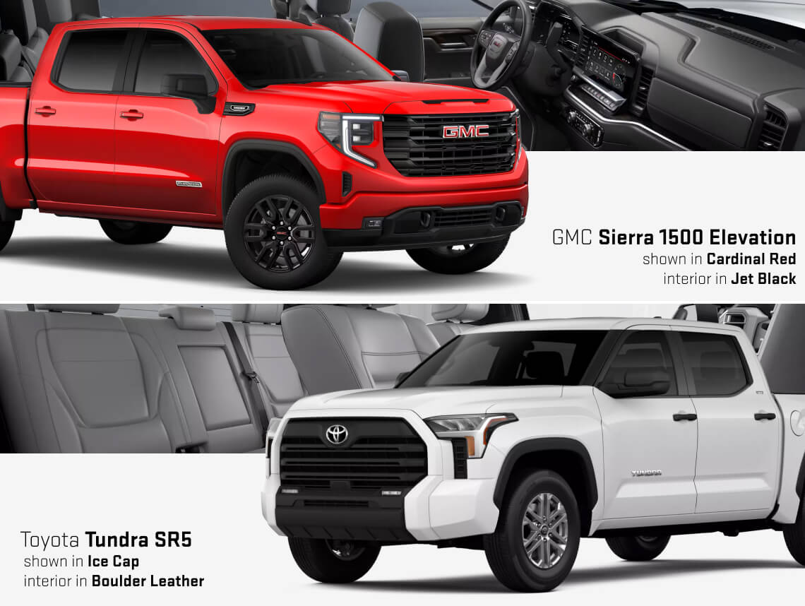 Compare the 2026 GMC Sierra 1500 vs. Toyota Tundra in Key Areas